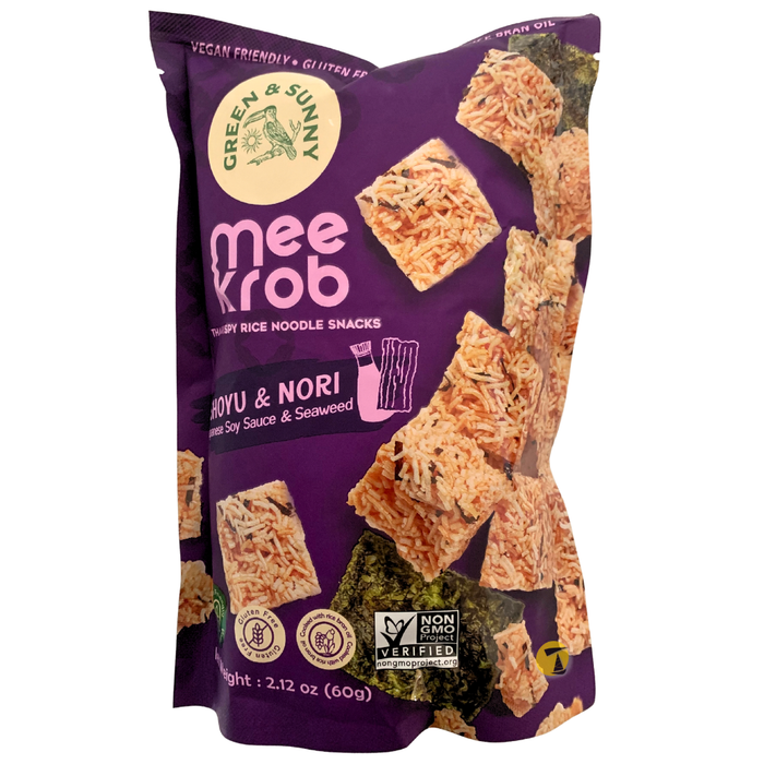 Green & Sunny Mee Krob Rice Noodle Snack - Shoyu & Nori - 60g