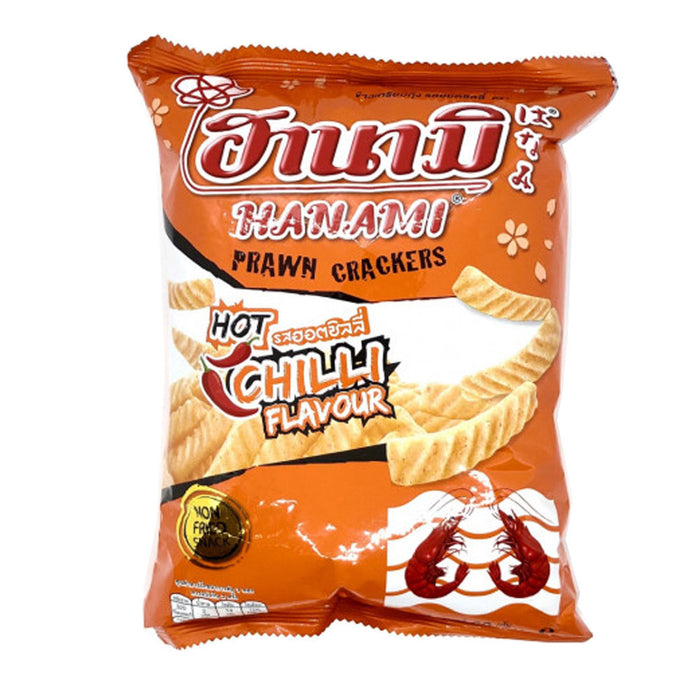 Hanami Prawn Cracker Snack - Hot Chilli Flavour - 60g