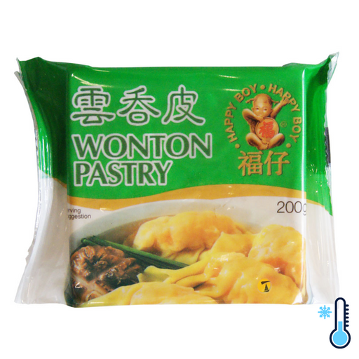 Happy Boy Wonton Pastry (Green) - 200g [FROZEN]