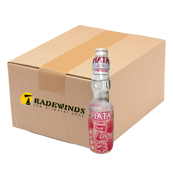 Hatakosen Lychee Flavour Ramune - 18x200ml