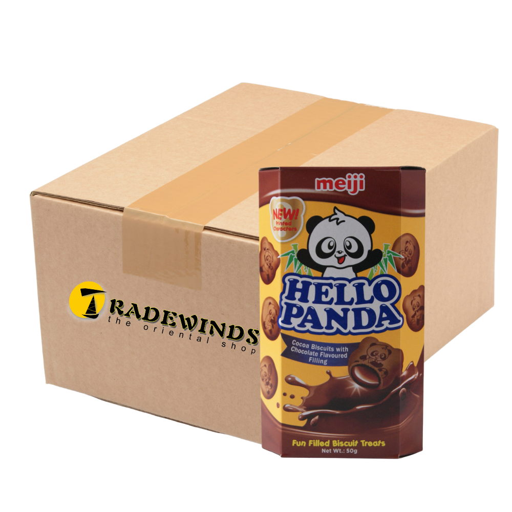 ハンタク Hello Panda Choco Biscuits With Chocolate Flavour Filling - 10x50g