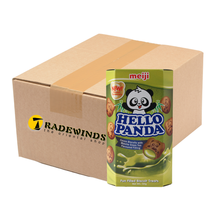 Hello Panda Matcha Green Tea Cream Filled Biscuits - 10 x 50g
