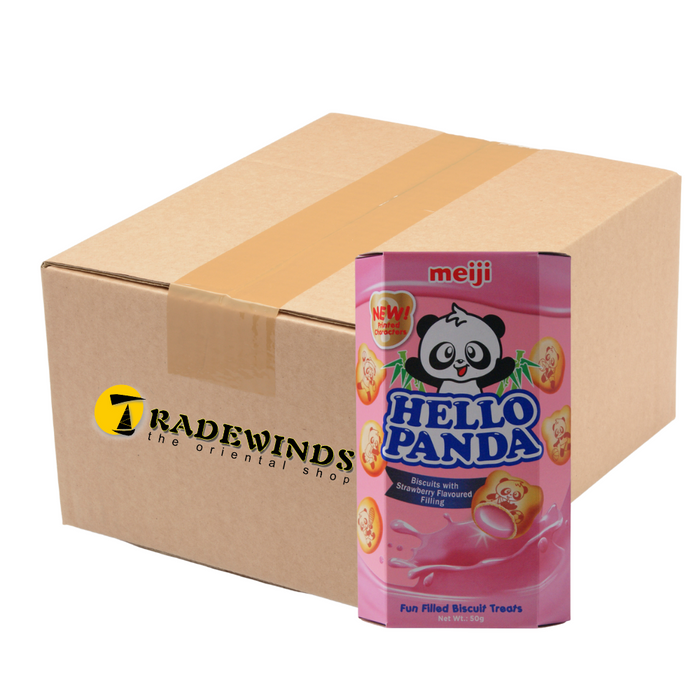 Hello Panda Strawberry Filled Biscuits - 10 x 50g