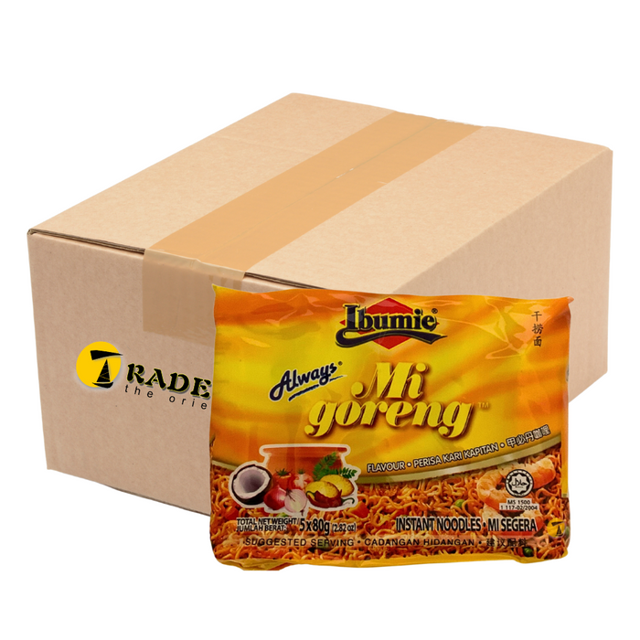 Ibumie Mi Goreng Curry Kapitan Instant Noodles - 12x(5x80g)