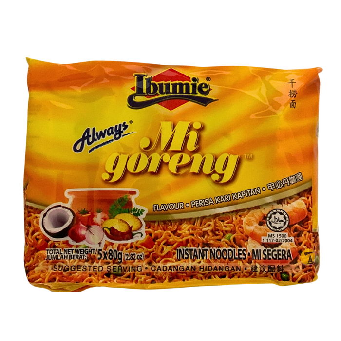 Ibumie Mi Goreng Curry Kapitan Instant Noodles - 5x80g