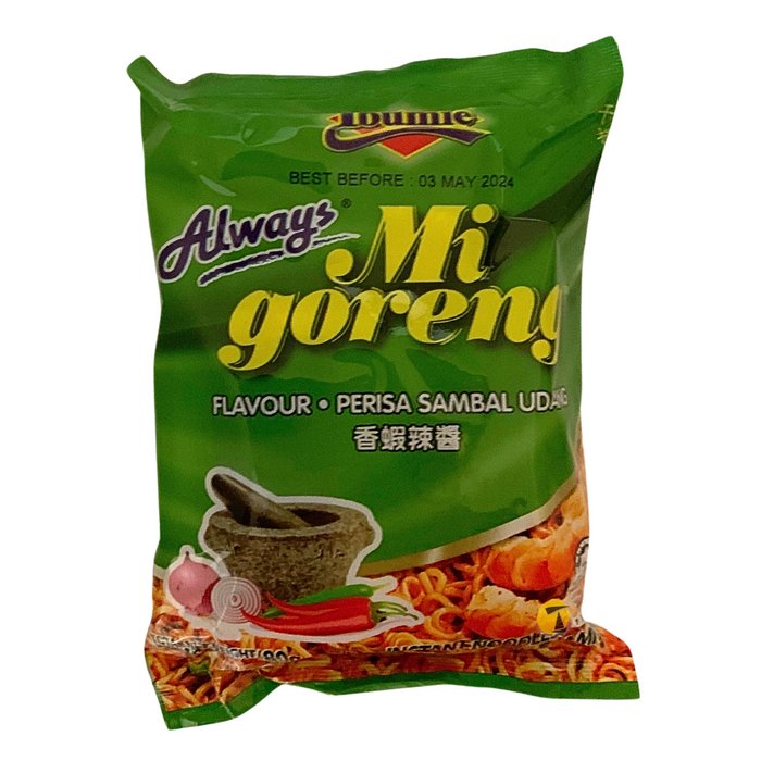 Ibumie Mi Goreng Sambal Udang (Spicy Shrimp) Instant Noodles - 80g