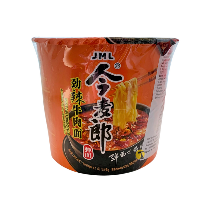 Jinmailang Big Bowl Noodles Spicy Beef Flavour - 119g