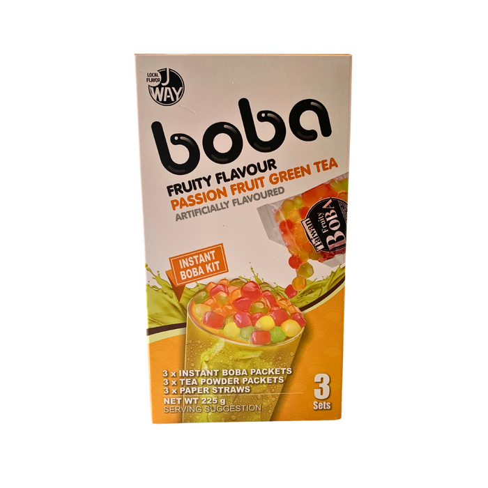 J-Way Boba Fruity Flavour Passion Fruit Green Tea - 225g