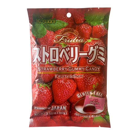 Kasugai Strawberry Gummy Candy - 102g