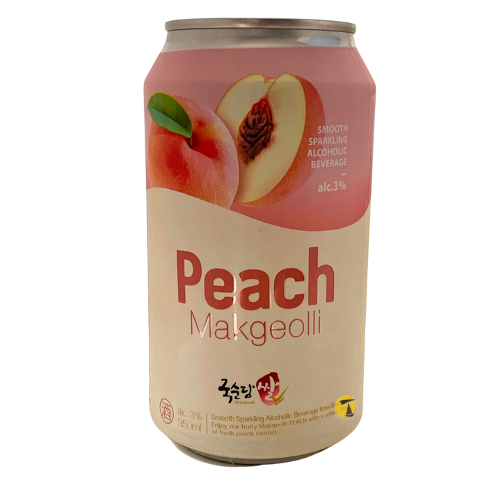 Kooksoondang Korean Rice Wine (Makgeolli) - Peach Flavour - 350ml