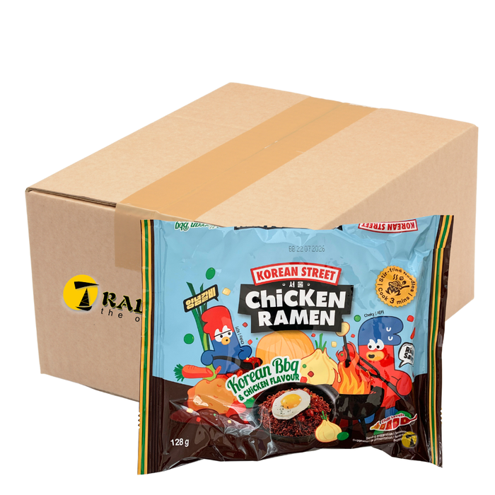 Korean Street Korean BBQ & Chicken Flavour Ramen - 24x128g