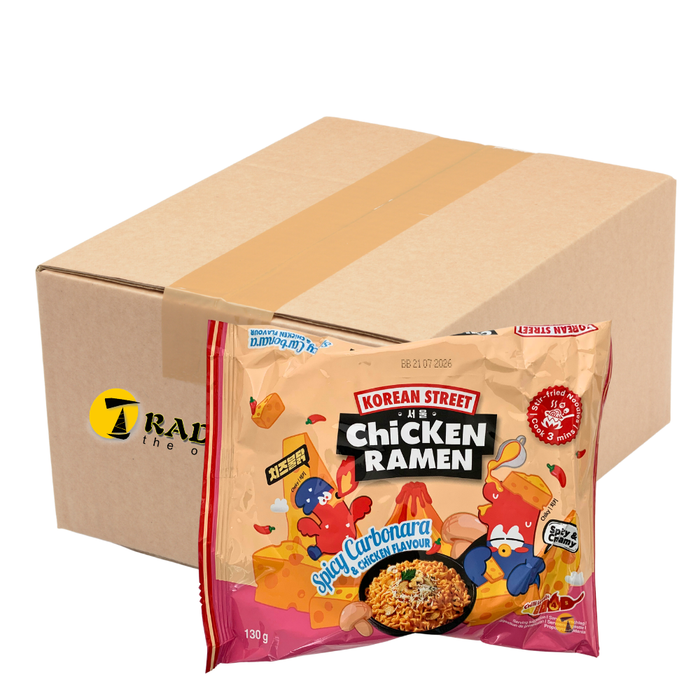 Korean Street Spicy Carbonara & Chicken Flavour Ramen - 24x130g