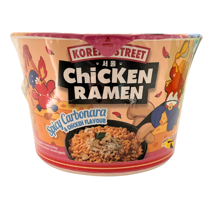 Korean Street Spicy Carbonara & Chicken Flavour Ramen Bowl - 106g