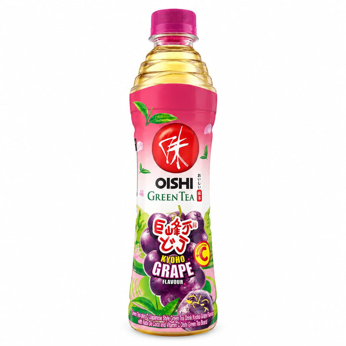 Oishi Green Tea Kyoho Grape Flavour with Nata de Coco - 394ml