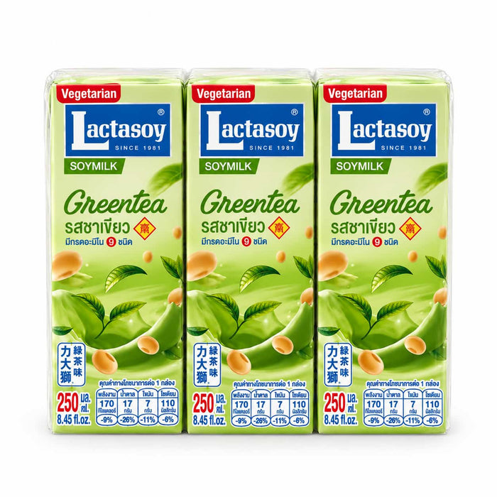 Lactasoy Green Tea Soya Milk - 6x250ml BB: 23/10/2026