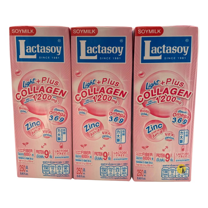 Lactasoy Light Plus Collagen Soya Milk - 6x250ml