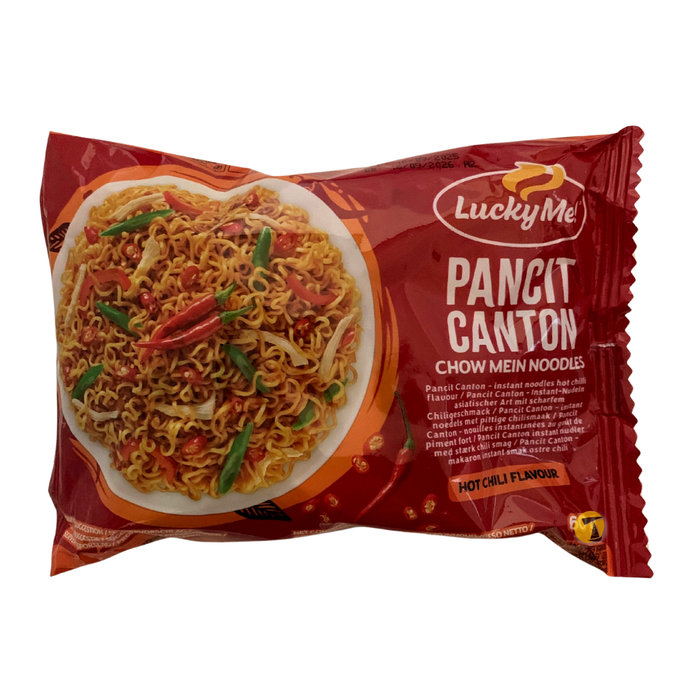Lucky Me Instant Pancit Canton Noodles Hot Chili Flavour - 55g