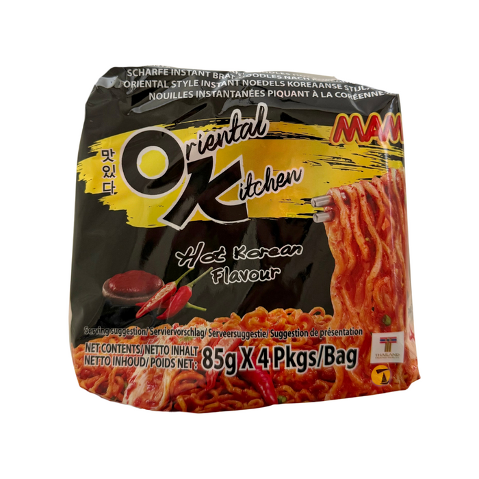 Mama Oriental Kitchen Hot Korean Flavour Instant Noodles - 4x85g