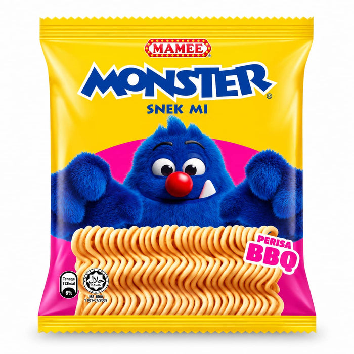 Mamee Noodle Snack BBQ Flavour - 10x20g