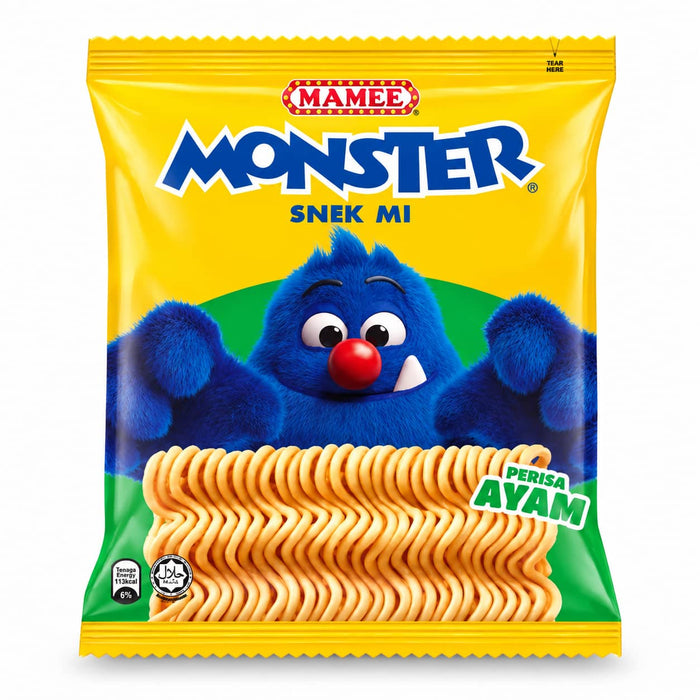 Mamee Noodle Snack Chicken (Ayam) Flavour - 10x20g