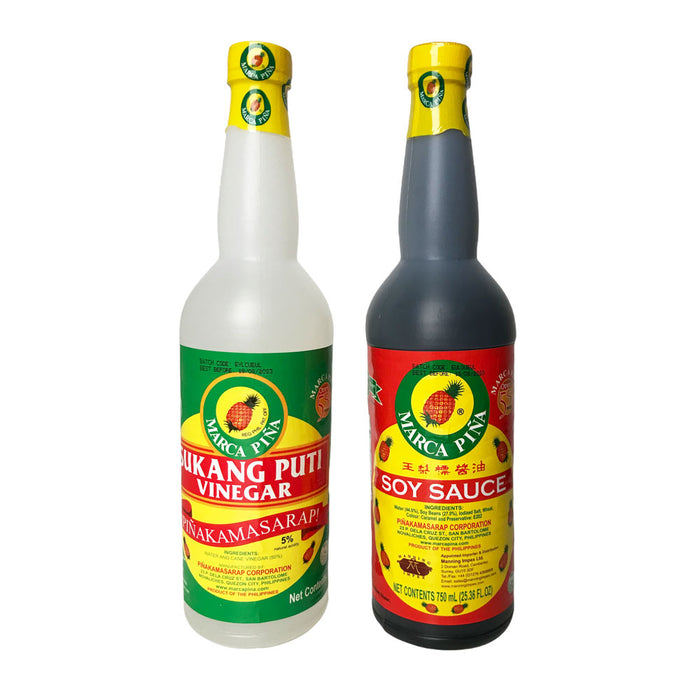 Marca Pina Soy Sauce & Vinegar (Twin pack) - 750ml each