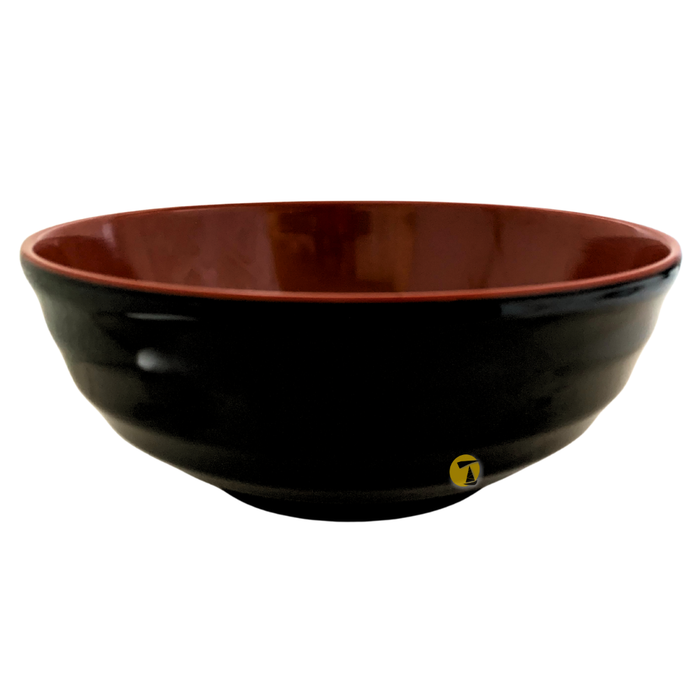 Melamine Black & Red Udon Bowl - 20cm