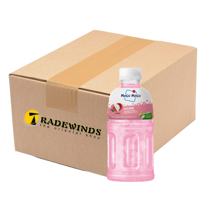 Mogu Mogu Lychee Flavoured Drink with Nata de Coco - 24x320ml