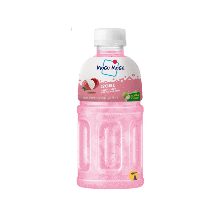 Mogu Mogu Lychee Flavoured Drink with Nata de Coco - 6 x 320ml