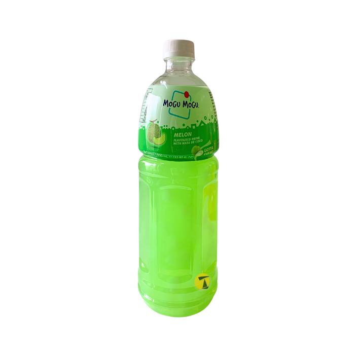 Mogu Mogu Melon Flavoured Drink with Nata de Coco - 1L