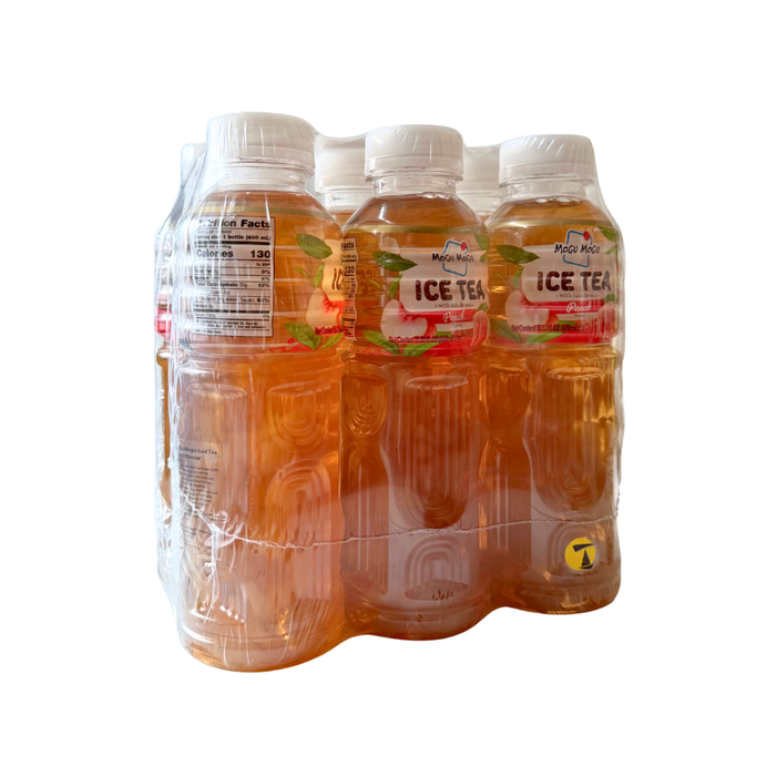 Mogu Mogu Peach Flavoured Ice Tea with Nata de Coco - 6x450ml