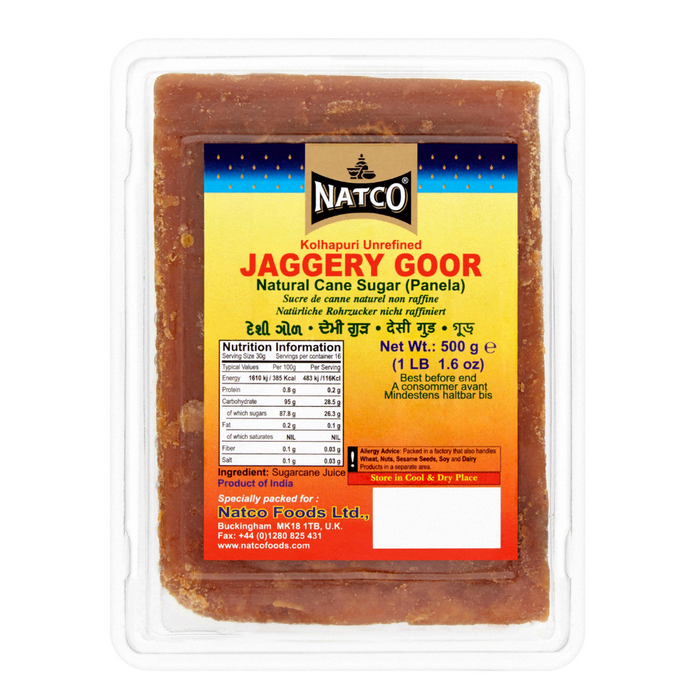 Natco Jaggery Goor Natural Cane Sugar - 500g