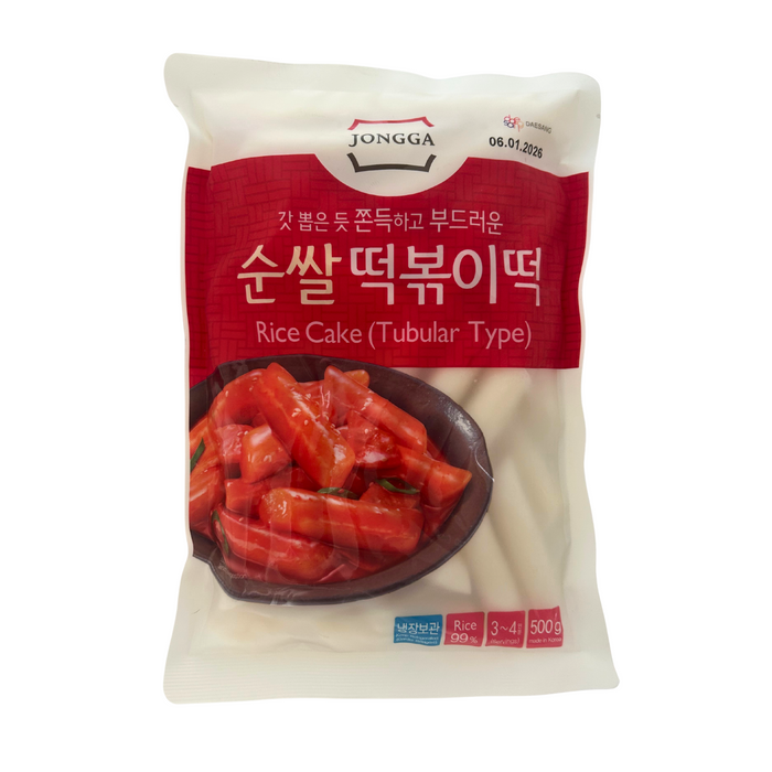 Jongga Rice Cake (Tubular Type) - 500g