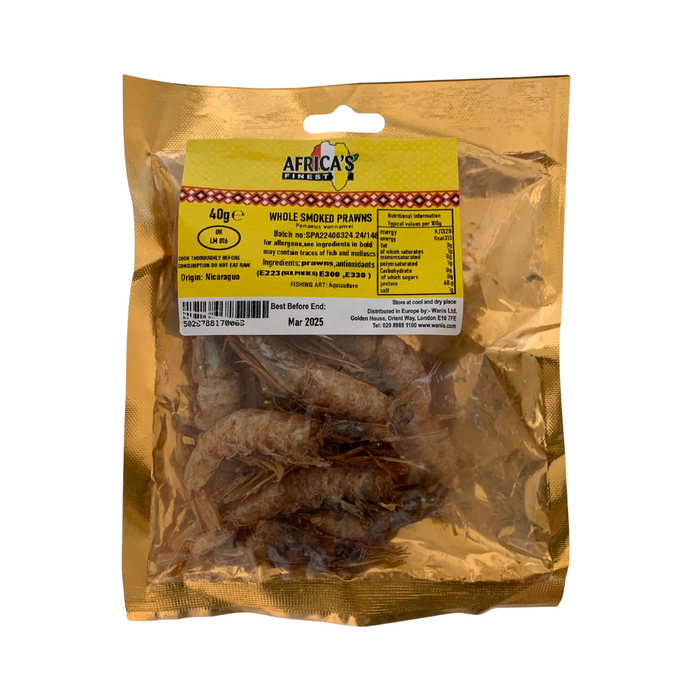 African Sun Whole Smoked Prawns - 40g