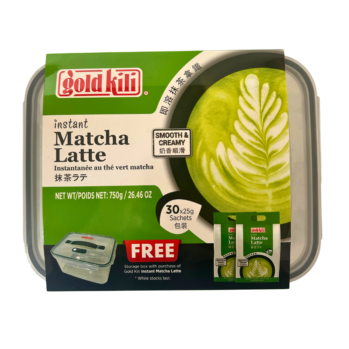 Gold Kili Instant Matcha Latte with Storage Box - 30x25g Sachets