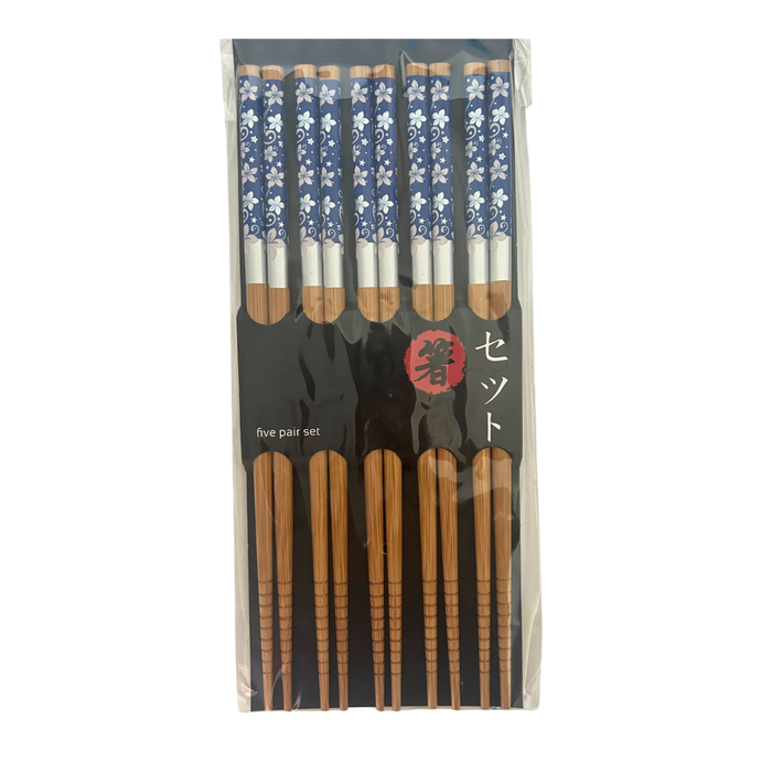 Japanese Chopsticks Flowers Design - 5 Pairs