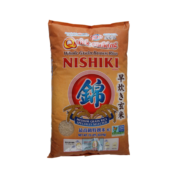 Nishiki Quick Cooking Wholegrain Medium Grain Brown Rice - 6.8kg