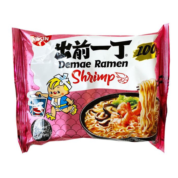Nissin Demae Ramen Shrimp Flavour Noodles - 100g