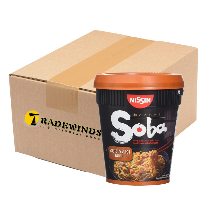 Nissin Soba Sukiyaki Beef Pot Noodle - 8 Pots