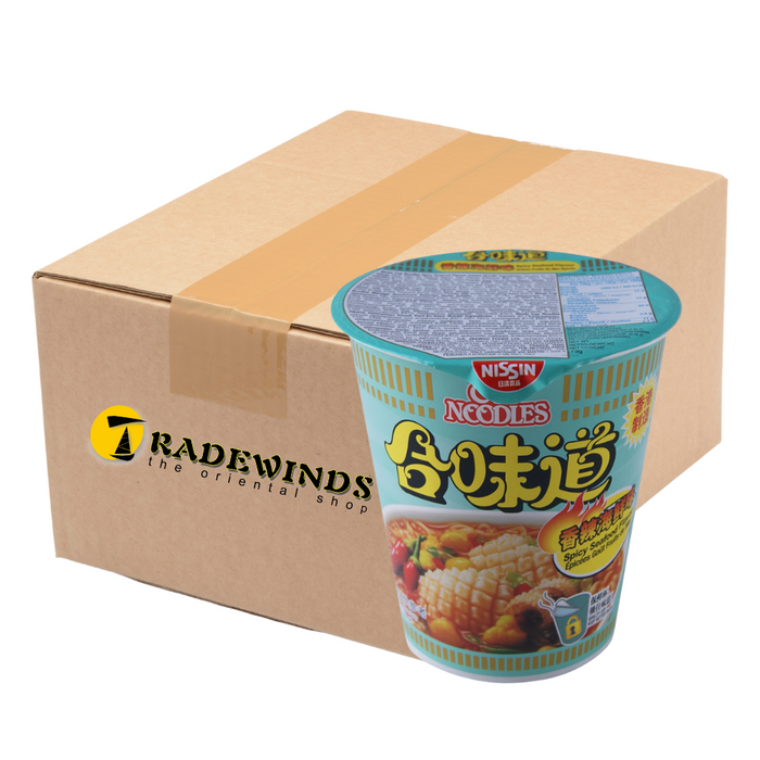 Nissin Spicy Seafood Flavour Cup Noodle - 24 Cups
