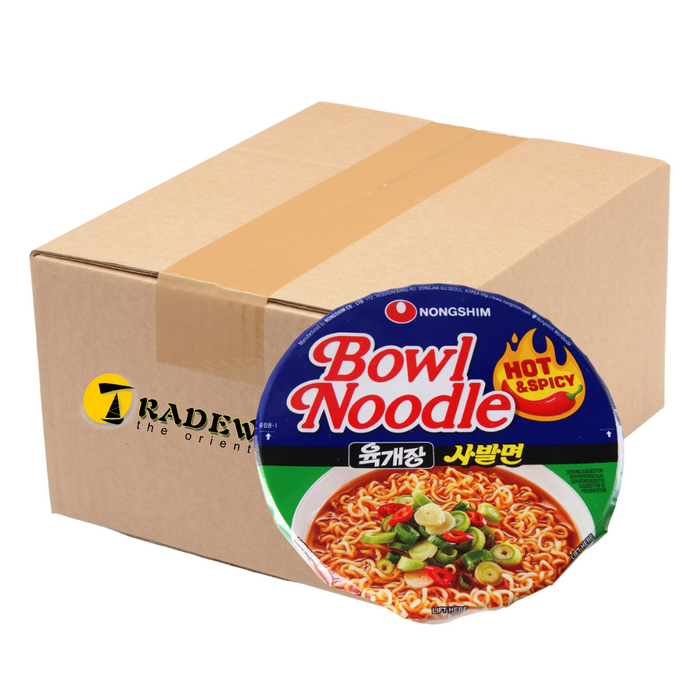 Nong Shim Hot & Spicy Big Bowl Noodle Soup - 12x100g