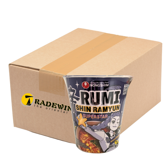 Nong Shim K-pop Demon Hunters Rumi Shin Ramyun Superstar Cup Noodle - Spicy & Smoky - 12x68g
