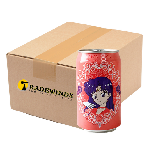 Ocean Bomb Sailor Moon Sparkling Water - Strawberry Flavour - 24x330ml