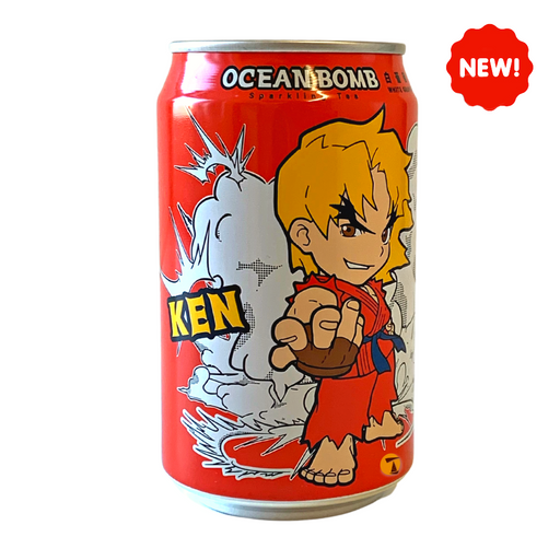 Ocean Bomb Street Fighter Sparkling Tea (KEN) - White Grape Flavour - 330ml