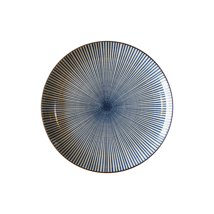 Oriental Tokusa Blue & White Small Plate - Ø15cm