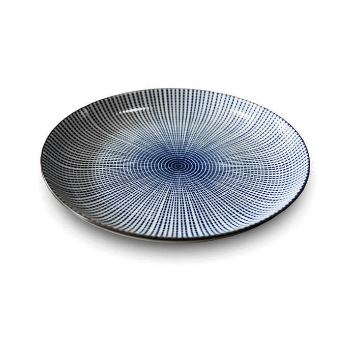 Oriental Tokusa Blue & White Small Plate - Ø15cm