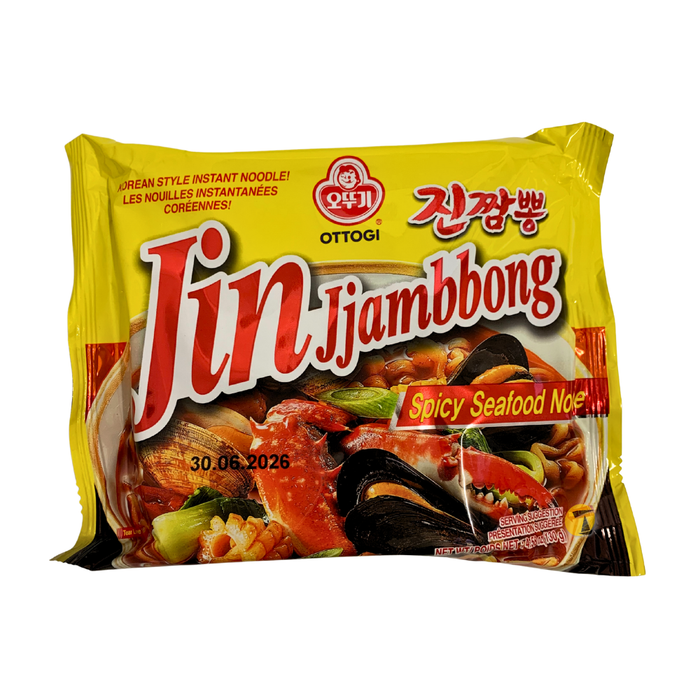 Ottogi Jin Jjambbong Spicy Seafood Instant Noodles - 130g