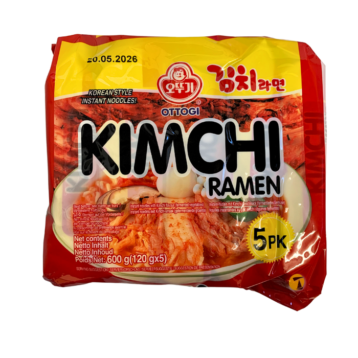 Ottogi Kimchi Ramen Instant Noodles - 5x120g