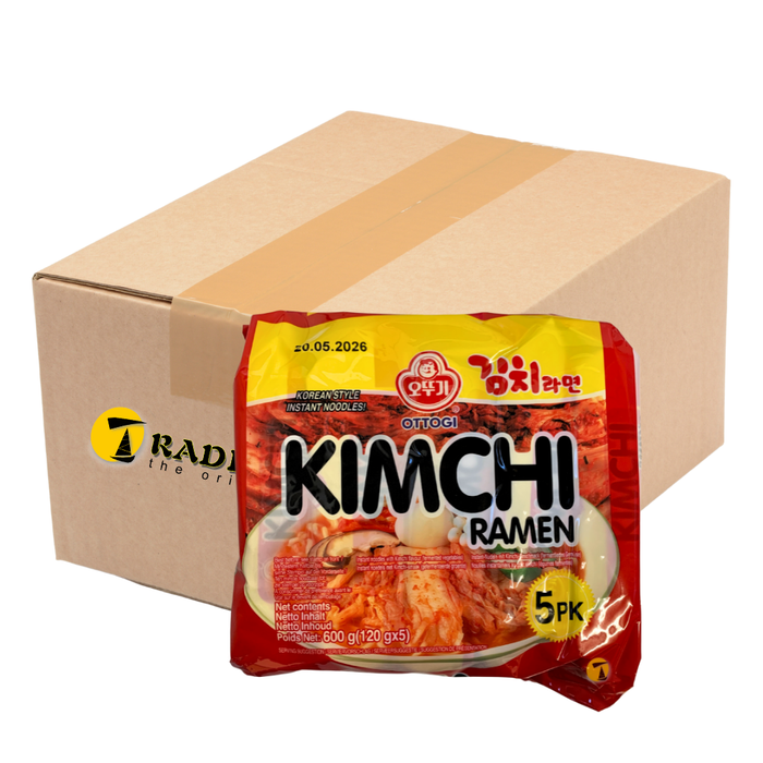 Ottogi Kimchi Ramen Instant Noodles - 8x(5x120g)