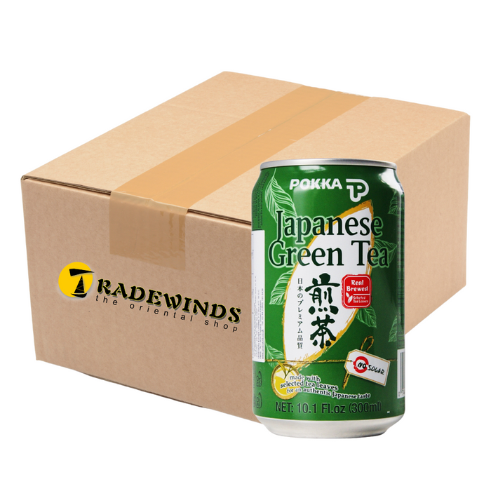 Pokka No Sugar Japanese Green Tea - 24 x 300ml Cans
