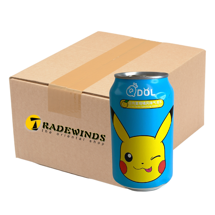 Qdol Pokemon Sparkling Water -  Citrus Flavour - 24x330ml